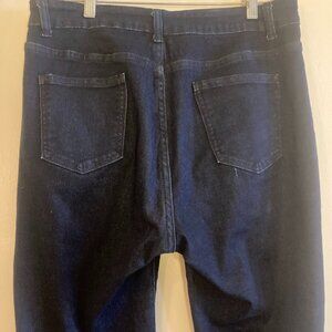 Cotton Dark Blue Flare Jeans